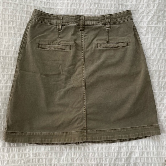 Pilcro Chino Button-Front Skirt - Picture 3 of 10
